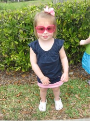 Look at those glasses.  She loves them:-)