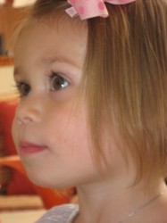 The serious face.