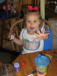 A messy girl!