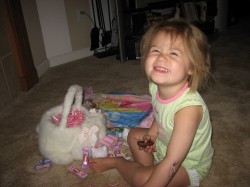 I think she was a little excited about all of the candy.