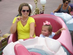 Loving Dumbo, her favorite ride!
