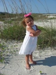 She was posing for the camera.