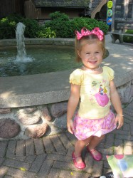 The princess wearing her outfit Meme and Pap gave her!