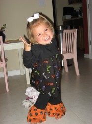 The Halloween outfit I made her.