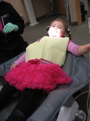 A big girl at the dentist!